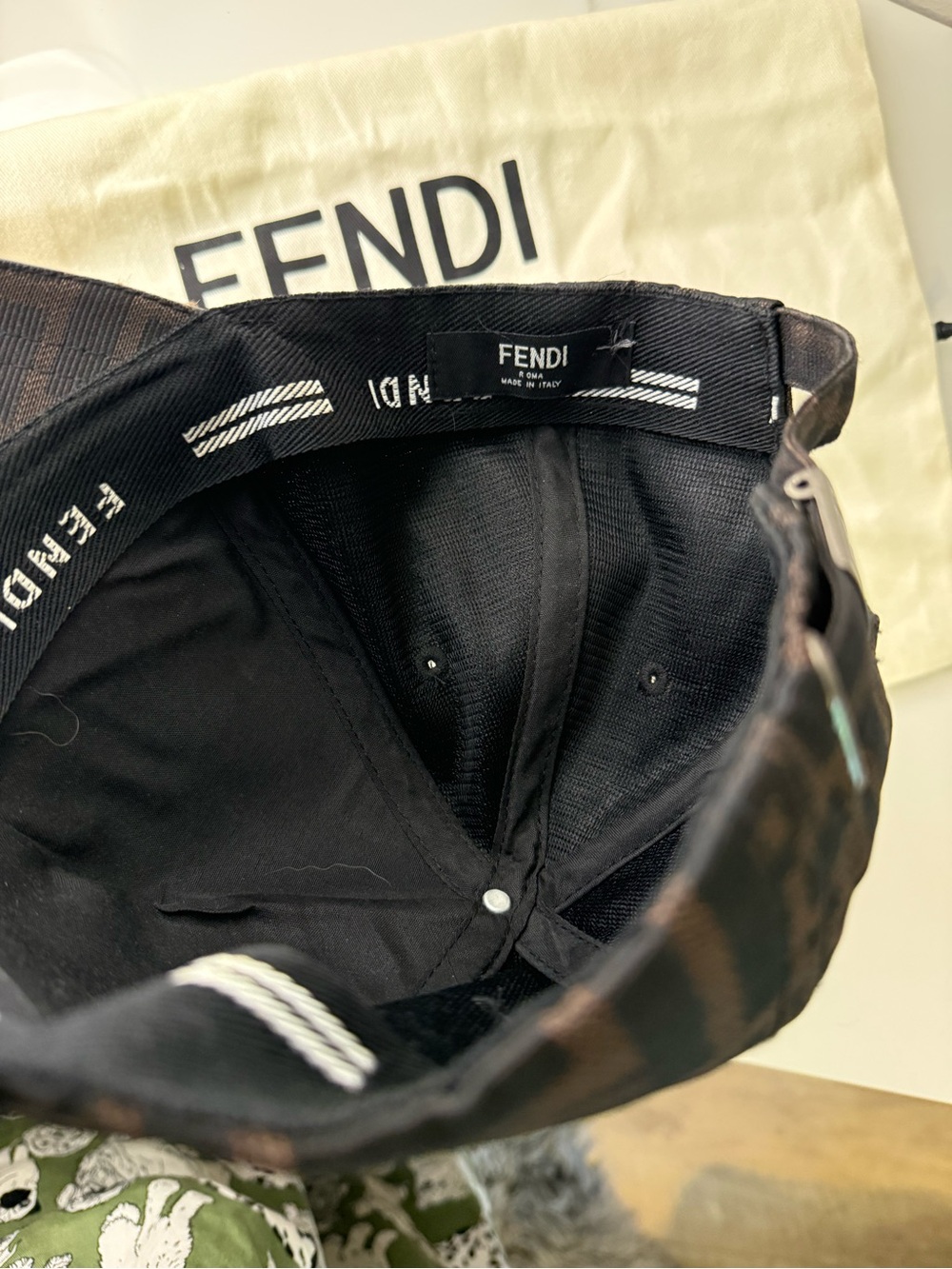 Fendi FF Zucca Monster Eyes Bag Bugs Baseball Cap | Brown/Black | Made in Italy - Picture 6 of 6